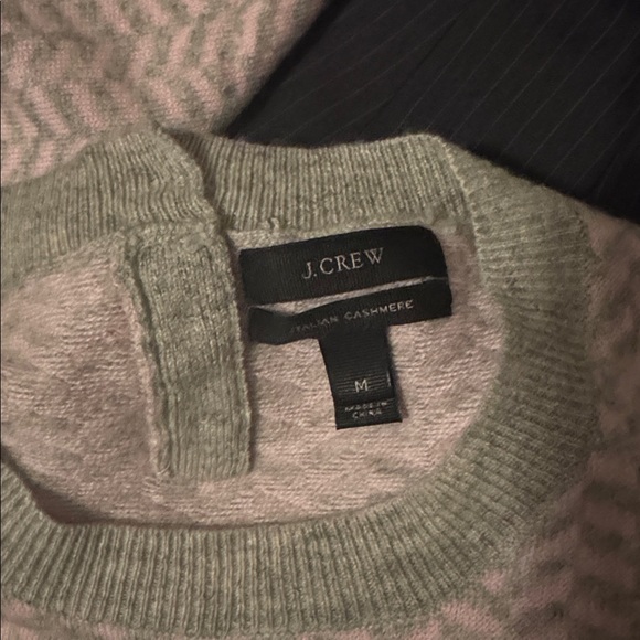 J. Crew Women's Chevron Sweater - Cream and Light Gray - Picture 4 of 4